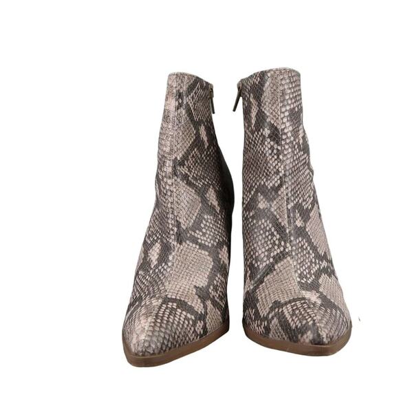 Carlos Santana Shoes Womens 8.5 Booties Fashion Block Heel Snake Print Point Toe - Picture 3 of 13